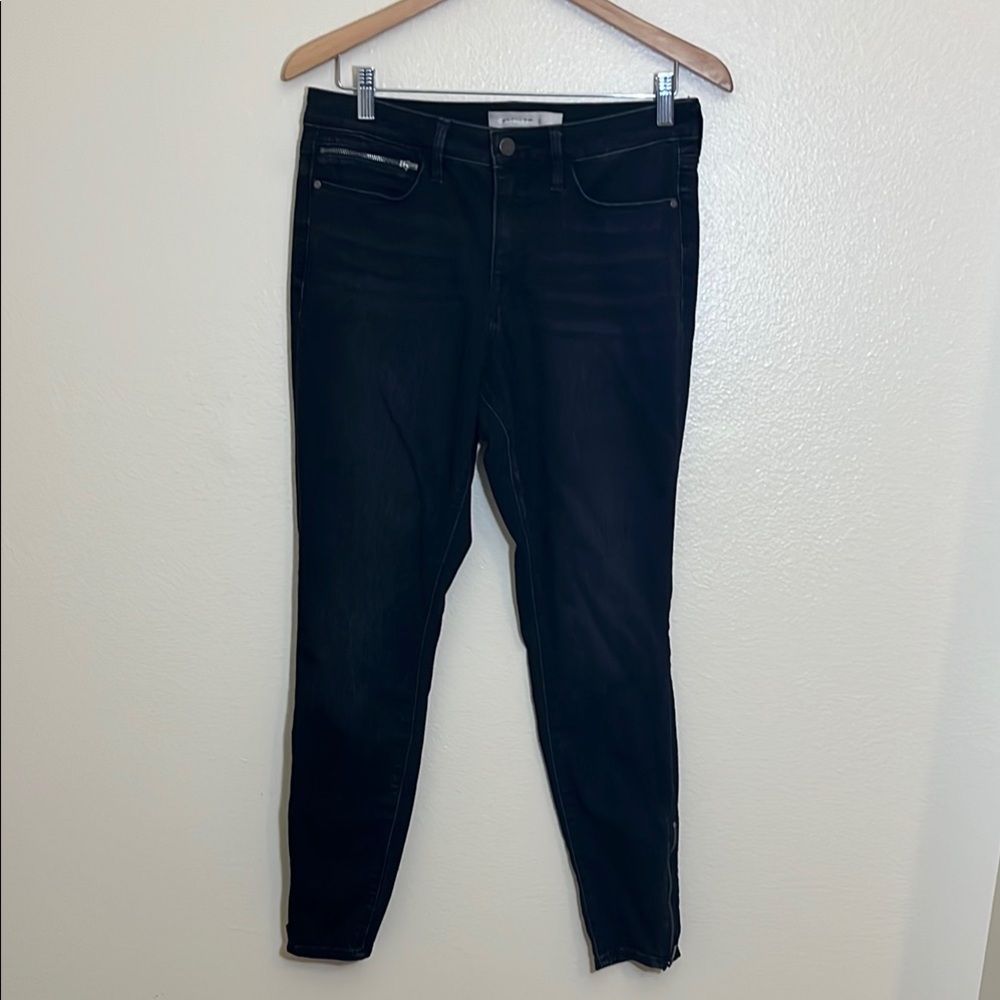 Athleta Black Sculptek High Rise Ankle Zipper Jeans